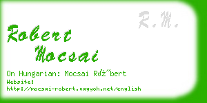 robert mocsai business card